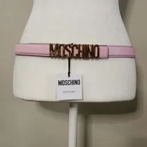 Moschino | Accessories | Nwt Moschino Logo Plaque Buckle  display picture 1